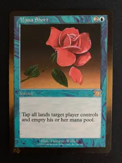 Mana Short (6th Edition MTG) ALTERED with floating borders, hand painted! - Image 1