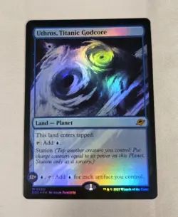 Magic: The Gathering- Edge of Eternities - Uthros, Titanic Godcore Foil - NM - Image 1