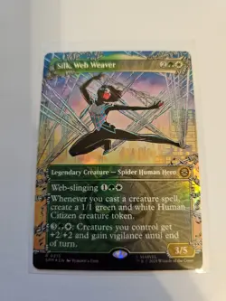 Silk, Web Weaver Borderless FOIL 0215 MTG SPM Nm/M *ON HAND* - Image 1