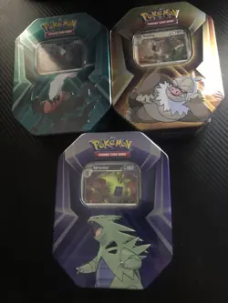 3 x Triple Whammy Collector Sealed Tins Complete Tin Set Pokemon TCG 2024 - Image 1