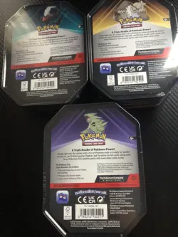 3 x Triple Whammy Collector Sealed Tins Complete Tin Set Pokemon TCG 2024 - Image 2