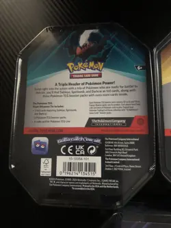 3 x Triple Whammy Collector Sealed Tins Complete Tin Set Pokemon TCG 2024 - Image 3