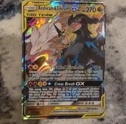 Reshiram&Zekrom gx 157/236 full art ultra rare pokemon cosmic eclipse-Nm - Image 3