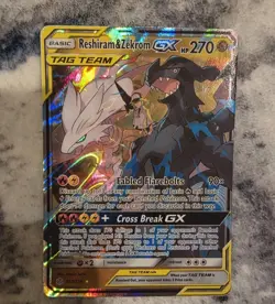 Reshiram&Zekrom gx 157/236 full art ultra rare pokemon cosmic eclipse-Nm - Image 4