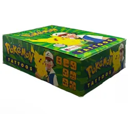 1999 Topps Merlin Pokemon Tattoo Box - 50 Packs - Image 1