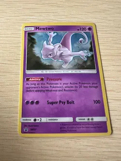 Mewtwo SM77 Sun And Moon Promo Holo Pokemon Card TCG Holo Rare Near Mint English - Image 1