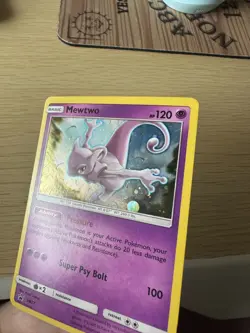 Mewtwo SM77 Sun And Moon Promo Holo Pokemon Card TCG Holo Rare Near Mint English - Image 2