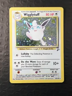 Wigglytuff 19/130 Base Set 2 Holo Rare WoTC Pokemon 1999 MP - Image 1
