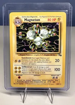 Pokemon TCG Magneton Fossil 26/62 Regular Rare Unlimited 80 HP Ken Sugimori - Image 1