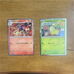 Pokemon TCG Holo Promo Lot (2) Charmeleon & Chikorita EN SV 027/198 069/198 - Image 1