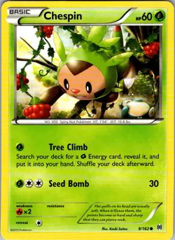 Chespin BREAKthrough 9/162 Common Pokemon Near Mint - Image 1