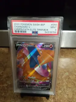 2020 Pokemon Swsh Bsp Charizard V Champion Path Elite Trnr Box Psa 9 - Image 2