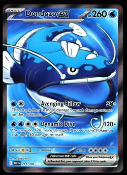 DONDOZO EX 211/182 ULTRA RARE DESTINED RIVALS POKEMON NM - Image 1