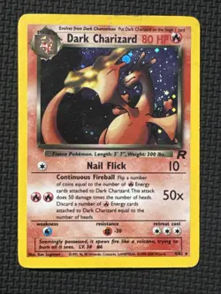 Dark Charizard 4/82 HP/DMG Holo Rare WOTC Pokemon TCG Team Rocket English - Image 1