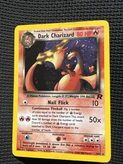 Dark Charizard 4/82 HP/DMG Holo Rare WOTC Pokemon TCG Team Rocket English - Image 2