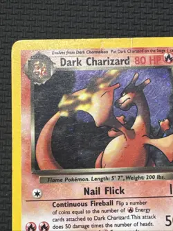 Dark Charizard 4/82 HP/DMG Holo Rare WOTC Pokemon TCG Team Rocket English - Image 3