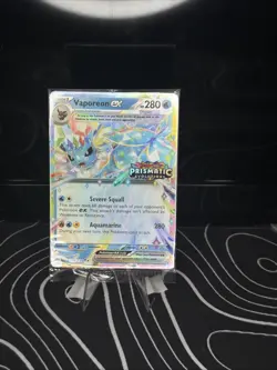 Stamped Vaporeon EX 023/131 Pokemon Prismatic Evolutions Surprise Box Sealed - Image 1