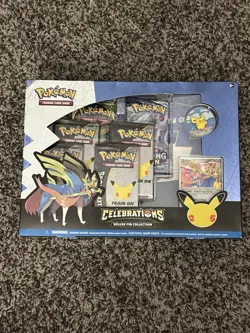 Pokemon TCG Celebrations Deluxe Pin Collection Zacian Sealed - Image 1