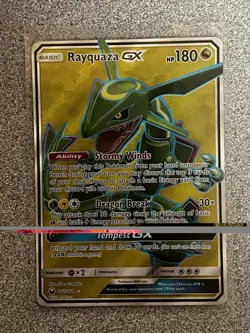 Pokemon Rayquaza GX Full Art #160/168 Celestial Storm NM - Image 1