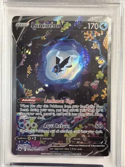 2023 POKEMON SWORD & SHIELD CROWN ZENITH #GG39 FULL ART/LUMINEON V PSA 9 - Image 2