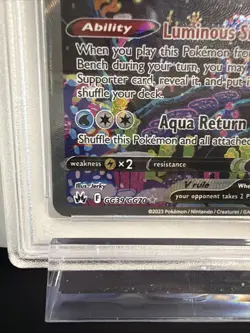 2023 POKEMON SWORD & SHIELD CROWN ZENITH #GG39 FULL ART/LUMINEON V PSA 9 - Image 3