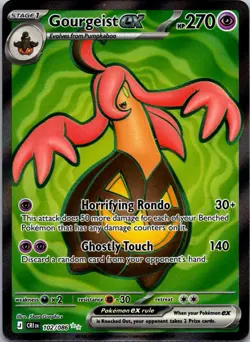 Gourgeist ex 102/086 Ultra Rare ME04: Chaos Rising Near Mint - Image 1