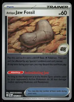 Antique Jaw Fossil 068/088 Common Perfect Order Pokemon Reverse Holo Near Mint - Image 1