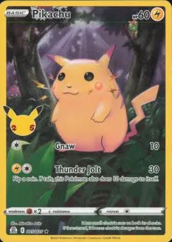 Pikachu 005/025 Holo Rare Celebrations Pokemon Lightly Played - Image 1