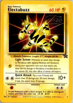 ELECTABUZZ 2 PROMO WIZARDS BLACK STAR PROMOS POKEMON LP - Image 1