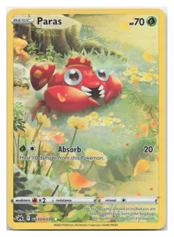 Paras GG32/GG70 Crown Zenith Galarian Gallery Pokemon Holo NM - Image 1