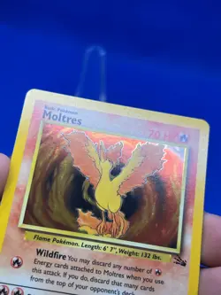 VTG 1999 Pokemon Fossil Unlimited Moltres 12/62 Holo Rare NM/LP -2 - Image 3