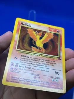 VTG 1999 Pokemon Fossil Unlimited Moltres 12/62 Holo Rare NM/LP -2 - Image 5