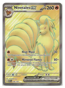 Ninetales ex 186/165 151 Pokemon NM Ultra Rare - Image 1