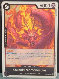 Kouzuki Momonosuke OP16-085 One Piece The Time of Battle Super Rare Foil Card NM - Image 1