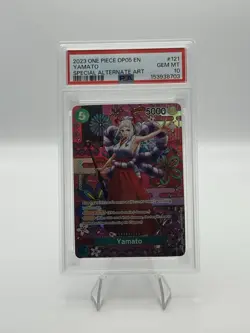 2023 One Piece OP05 ENG #121 Yamato Special Alternate Art PSA 10 GEM MINT - Image 1