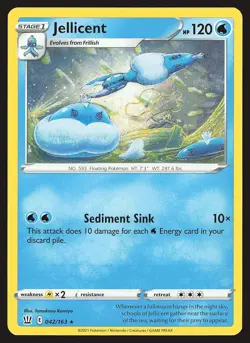 SWSH05: Battle Styles Jellicent #042/163 Rare Pokemon Card - Image 1