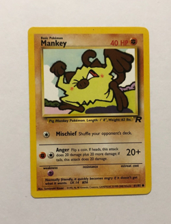 Pokemon Card Team Rocket Mankey 61/82 Excellent Condition - Image 1
