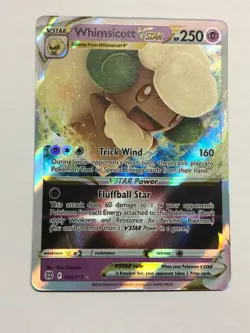Pokemon Card Brilliant Stars Whimsicott Vstar 065/172 Near Mint - Image 1