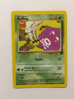 Pokemon Card Team Rocket Koffing 58/82 Excellent Condition - Image 1