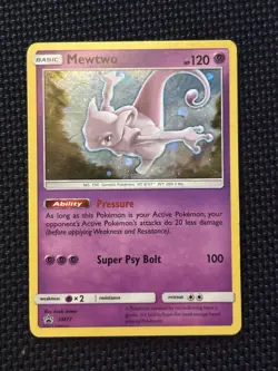 Mewtwo SM77 Sun And Moon Promo Holo Pokemon Card TCG Holo Rare Near Mint English - Image 1