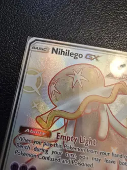 Nihilego GX - SV62/SV94 - Pokemon Hidden Fates Sun & Moon Shiny Rare Card NM - Image 4