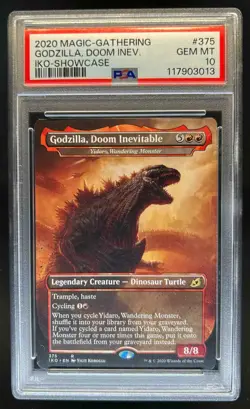 2020 Magic Yidaro Wandering Monster Showcase Gozilla Doom Inev #375 PSA 10 - Image 1