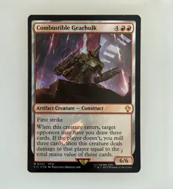 MTG: Combustible Gearhulk (Surge Foil) Commander: Final Fantasy Surge Foil NM - Image 1