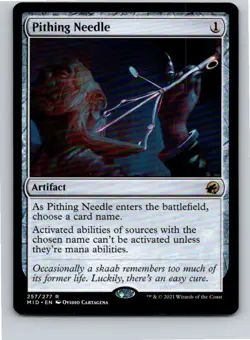 Magic the Gathering Pithing Needle Innistrad: Midnight Hunt MTG Free Shipping! - Image 1