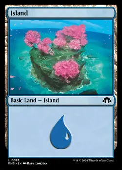 MTG Modern Horizons 3 *FOIL* L Island #0313 PLAYSET 4X X4 - Image 1