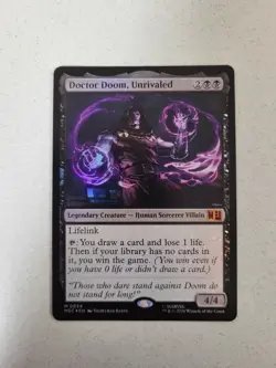 MTG Marvel Super Heroes DOCTOR DOOM, UNRIVALED Mythic Foil #654 - Image 1
