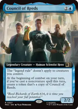 Mint/Near-Mint, English - 1 x MTG Council of Reeds - Extended Art Commander: Mar - Image 1