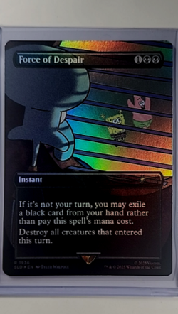 MTG Magic the Gathering Secret Lair Drop Borderless Foil #1936 Force of Despair - Image 1