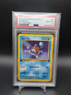 2000 Squirtle 68/82 Team Rocket 1st Edition PSA 10 Pokemon TCG - Image 1
