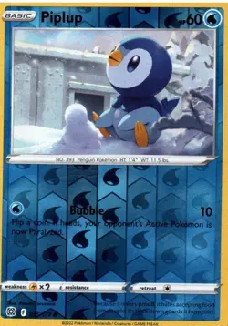 Piplup 035/172 Common Brilliant Stars Pokemon Reverse Holo Near Mint - Image 1